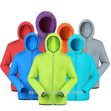 Outdoor Men Women&#39;s Jacket Fast Drying Anti-UV impermeável respirável pele jaqueta